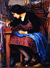 Joseph Kleitsch Blue Thread painting